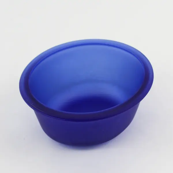 Anchor Hocking 10 Ounce Oval Frosted Cobalt Blue Glass Bowl 1019