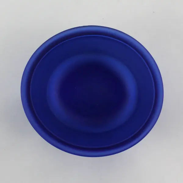 Anchor Hocking 10 Ounce Oval Frosted Cobalt Blue Glass Bowl 1019