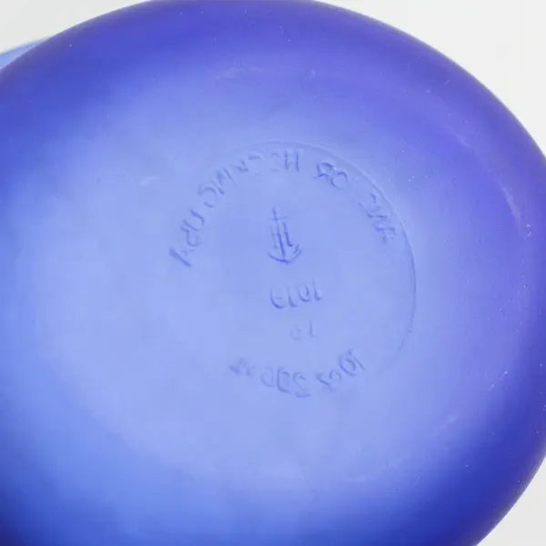 Anchor Hocking 10 Ounce Oval Frosted Cobalt Blue Glass Bowl 1019