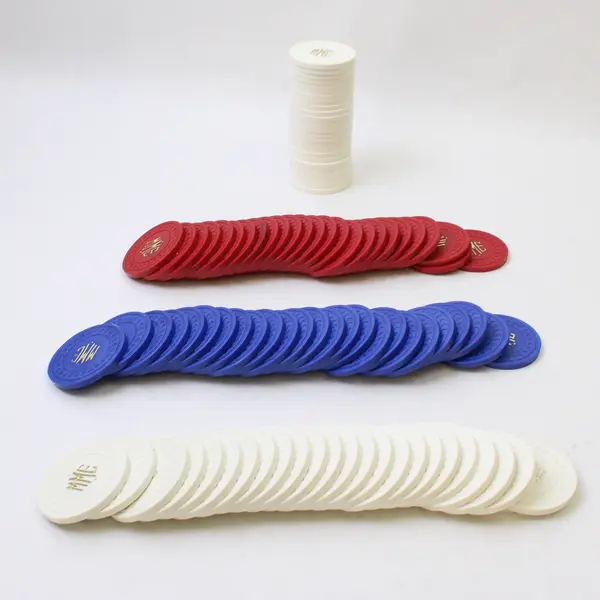 Set Of 100 Pieces Marion Extra Heavy Diamond Chips (50 White, 25 Blue, 25 Red)