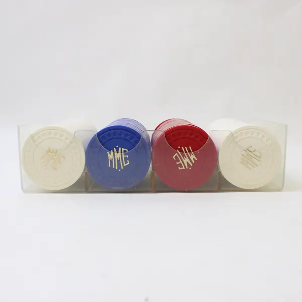 Set Of 100 Pieces Marion Extra Heavy Diamond Chips (50 White, 25 Blue, 25 Red)