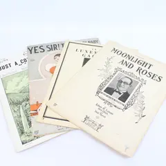 Antique Lot Of 4 Sheet Music 1925 Just A Cottage Small Yes Sir! That's My Baby