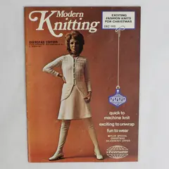Vintage Modern Knitting Magazine Machine Knitting December 1970 Machine Knitting
