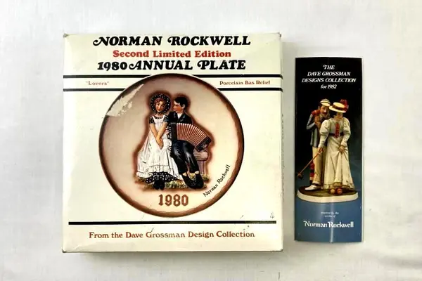 Norman Rockwell Limited Edition Collectible Plate Lovers 1980 Dave Grossman
