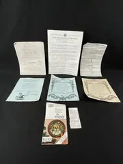 Lot of 5 COA for Collector Plates - Reco Rockwell Art & Elvis Memorabilia