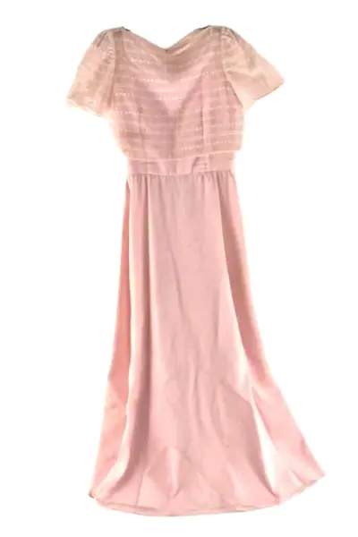 Vtg Marcy Hawkins Pink Strapless Maxi Dress Size M Formal Evening Wear