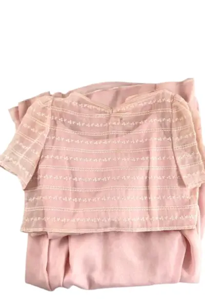 Vtg Marcy Hawkins Pink Strapless Maxi Dress Size M Formal Evening Wear