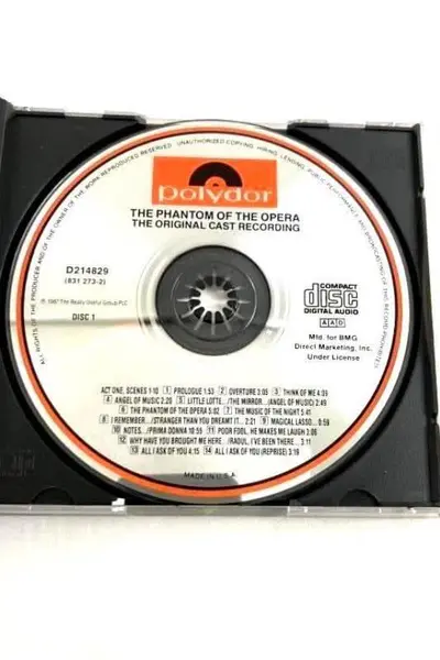 1987 Phantom of the Opera Soundtrack CD - Andrew Lloyd Webber - Good Condition