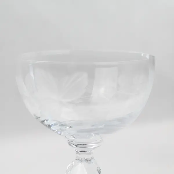 Set Of 3 Morgantown Crystal Champagne Tall Sherbet Glasses 7689-1