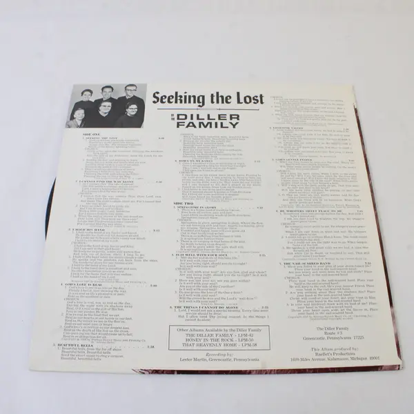 The Diller Family "Seeking the lost" 12" Vinyl Record