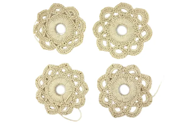 Lot of Crochet Thread White Cream Beige & Unfinished Doilies for Crafting