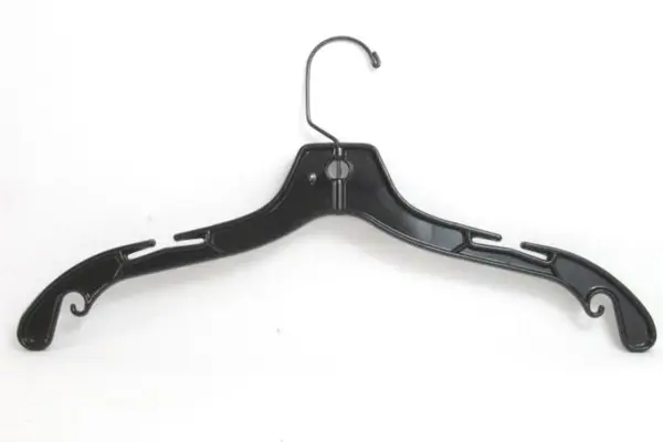 Black Plastic Retail Hangers Lot Of 30 Hook Double Notched Durable Heavy Duty 