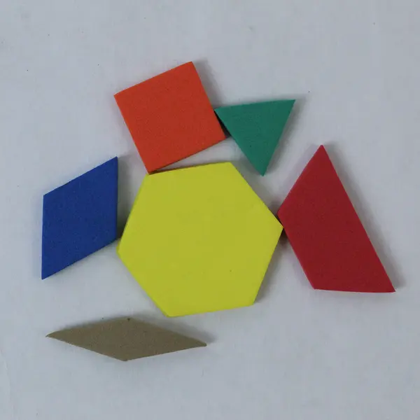 Lot of 6 Foam Pattern Block Shapes - Math Manipulatives for Learning