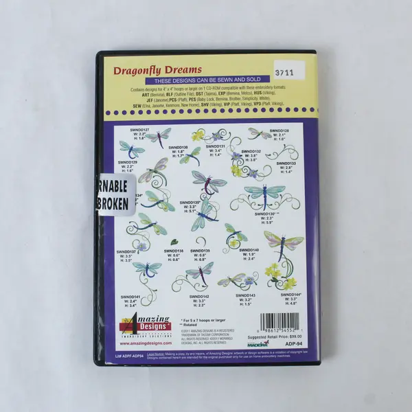 Amazing Designs Dragonfly Dreams CD 2010 ADP-94 - Embroidery Designs