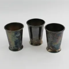 Lot of 3 Vintage International Silver Company Silverplate  Mint Julep Cups  4"