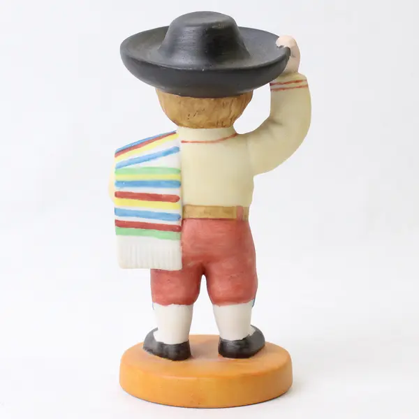 Porcelain Figurine Young Boy Traditional Attire Collectible 4.25in