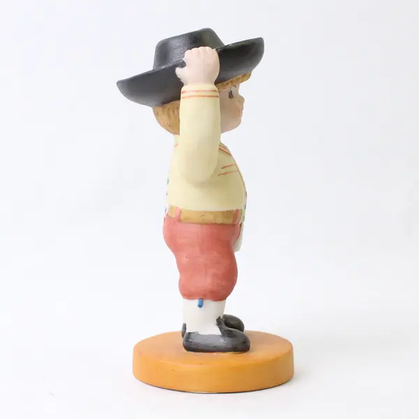 Porcelain Figurine Young Boy Traditional Attire Collectible 4.25in