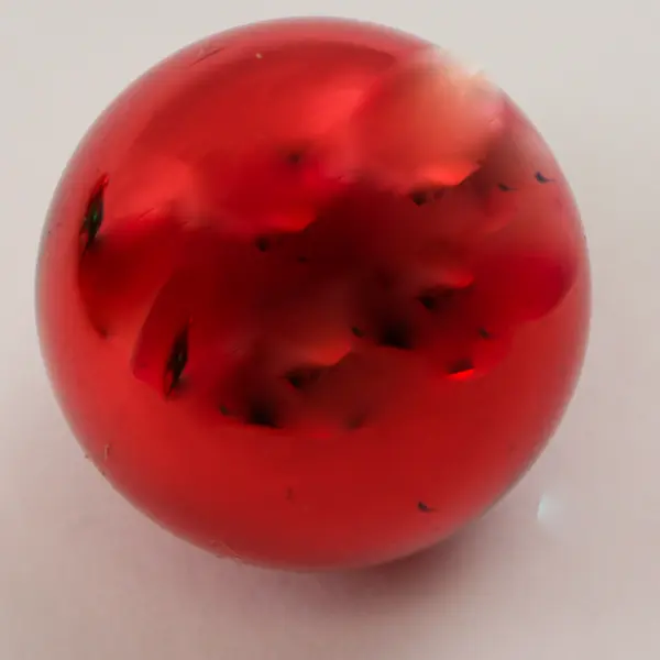 Set of 12 Green & Red Glass Christmas Ball Ornaments