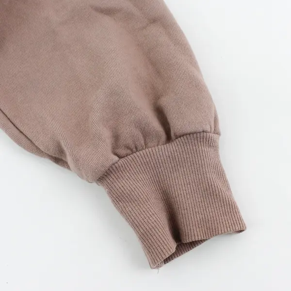 Future State Mauve Long-Sleeved V-Neck Cropped Sweatshirt Top Women's Small