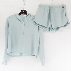Hippie Rose Light Blue Pajama Lounge Set Women's Medium