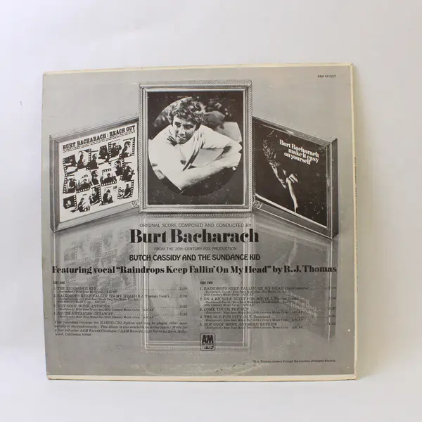 Burt Bacharach's Butch Cassidy and The Sundance Kid 12" Vinyl Record