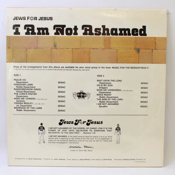 The Liberated Wailing Wall - I Am Not Ashamed 12" Vinyl Record