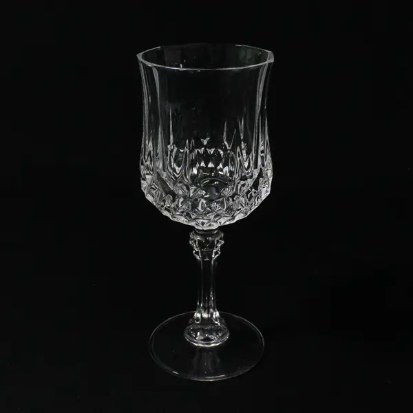 Lot Of 3 Cristal D'Arques Durand Longchamp Pattern Glass Water Goblet 7.25" Tall