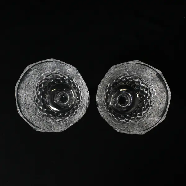 Lot Of 2 Cristal D'Arques Durand Longchamp Pattern Glass Water Goblet 7.25" Tall