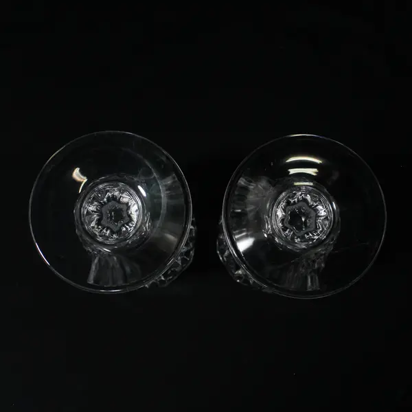 Lot Of 2 Cristal D'Arques Durand Longchamp Pattern Glass Water Goblet 7.25" Tall