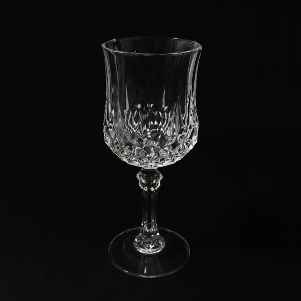 Lot Of 2 Cristal D'Arques Durand Longchamp Pattern Glass Water Goblet 7.25" Tall