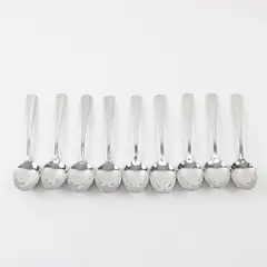 Set of 9 Oneida Gala-Impulse Stainless Steel Soup Spoons