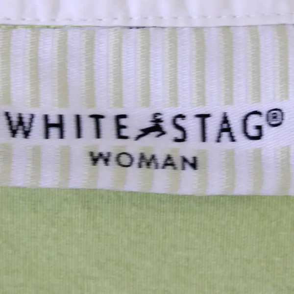 White Stag Faux Layer Green/White Elbow Length Sleeve Top Women's Size XL