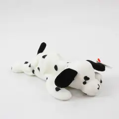 TY Beanie Babies Dotty 1996 White/Black Dalmatian With Ear Tag Plush Doll Toy