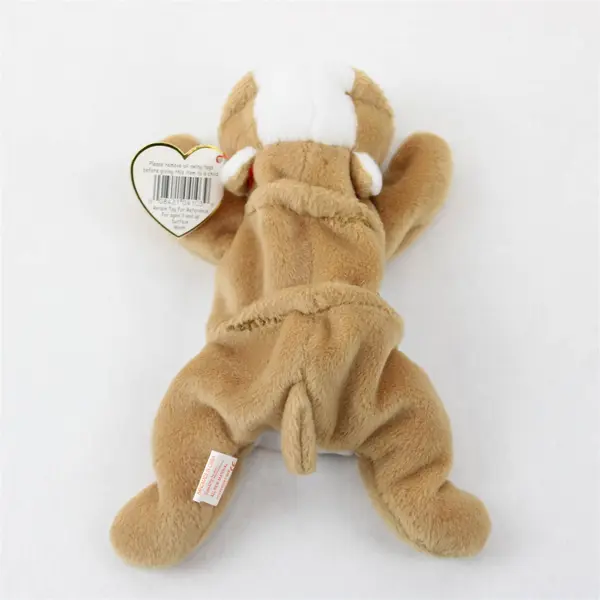 Ty Beanie Babies Wrinkles 1996 White/Brown Bulldog With Tag Plush Doll Toy