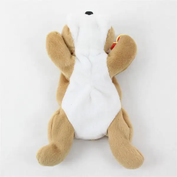 Ty Beanie Babies Wrinkles 1996 White/Brown Bulldog With Tag Plush Doll Toy