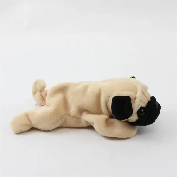 Lot Of 2 Ty Beanie Babies Bernie St. Bernard Style 4109 & No Tag Pugsly Pug 1996