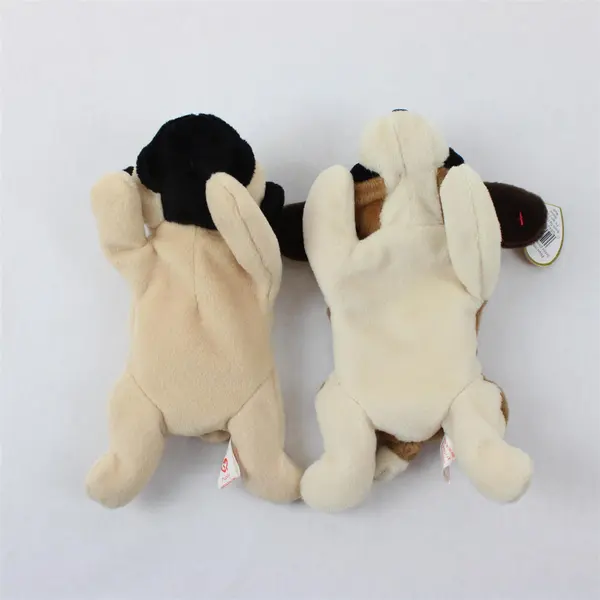 Lot Of 2 Ty Beanie Babies Bernie St. Bernard Style 4109 & No Tag Pugsly Pug 1996