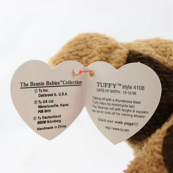 Ty Beanie Babies Tuffy 1996 Brown Terrier Dog With Tag Plush Doll Toy