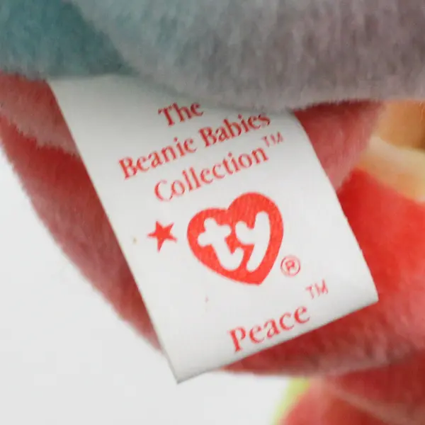 TY Beanie Babies Peace 1996 Tie Dye Bear Style 4053 With Tag Plush Doll Toy