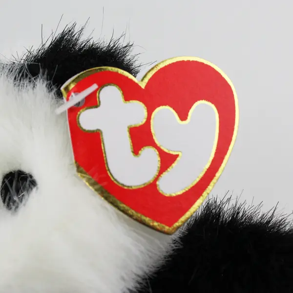 TY Beanie Babies Attic Treasures Checkers 1993 Black/White Panda W/ Tag Plush