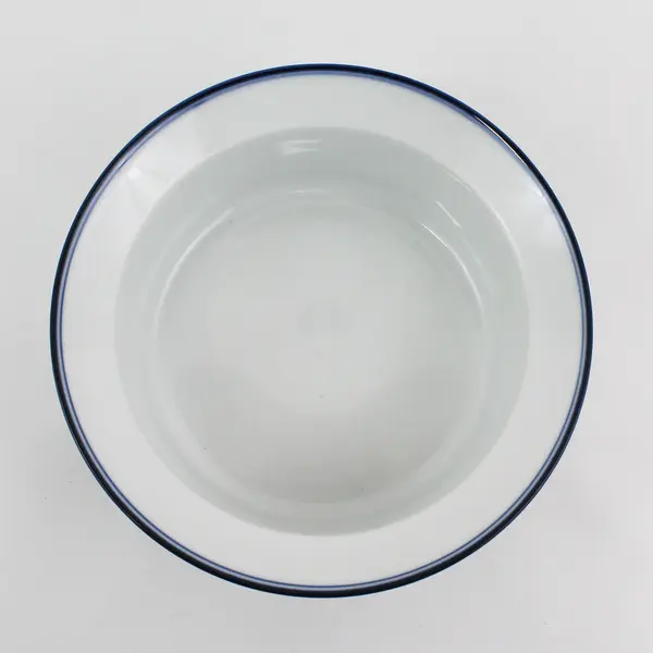 Dansk Flora Bayberry Blue Rimmed White Porcelain 7.75" Bowl