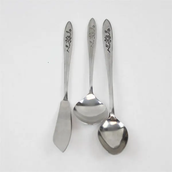 Lot of 3 National Stainless Charmante Pattern SS Burnished All Rare Items