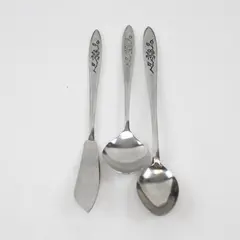 Lot of 3 National Stainless Charmante Pattern SS Burnished All Rare Items