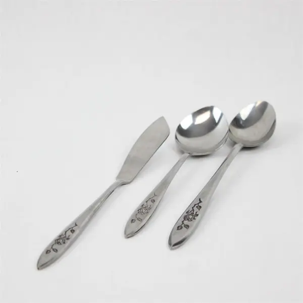 Lot of 3 National Stainless Charmante Pattern SS Burnished All Rare Items
