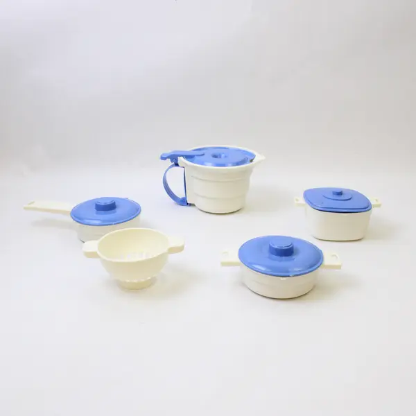 Lot of 8 pc Kids Play Kitchen Cooking Set Plastic Pots Pans & Accessories