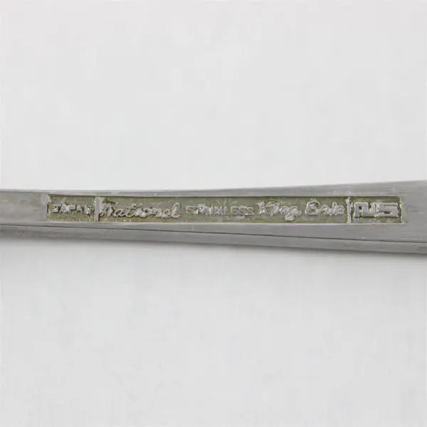 Lot of 2 National Stainless King Eric Pattern Stainless Oval Soup Spoons 7.25"