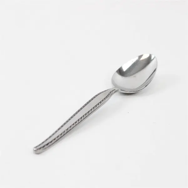 Lot of 4 National Stainless Granada Pattern Stainless Teaspoons 6.25" Good