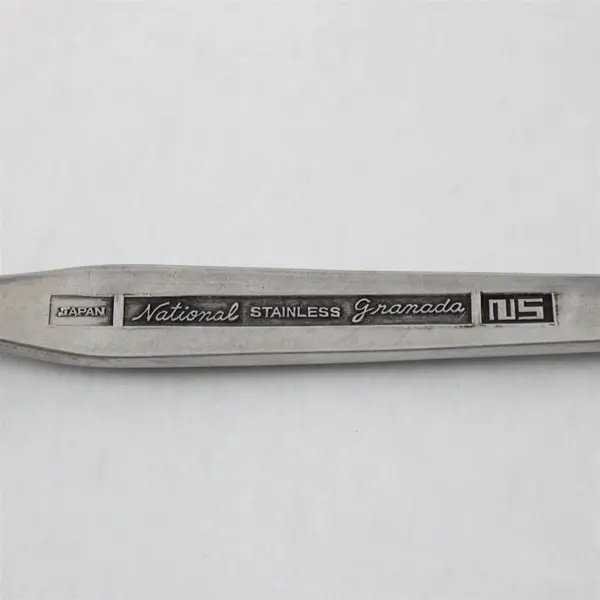 Lot of 6 National Stainless Granada Pattern Stainless Teaspoons 6.25" Good