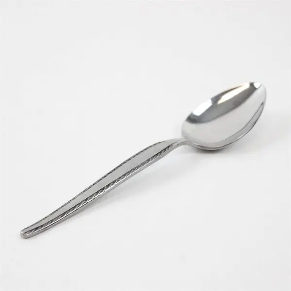 Lot of 4 National Stainless Granada Pattern SS Oval Soup Spoons 7.5" Rare Item