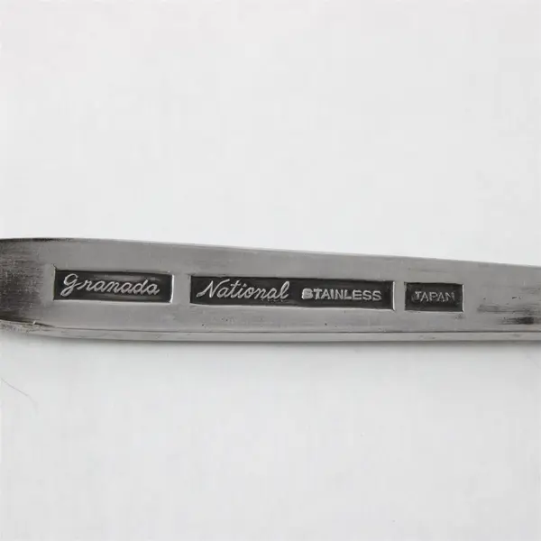 National Stainless Granada Pattern SS Dinner Fork 7.5" Rare HTF Item Good